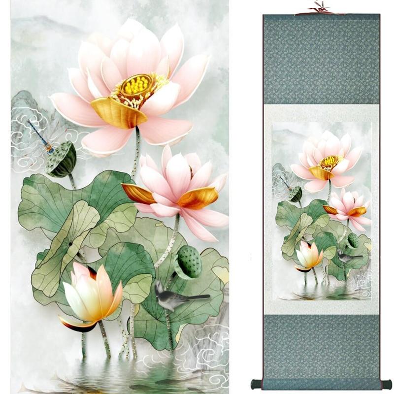 Chinese Art Scroll Painting Animal Birds And Flowers Ancient Silk Picture Wall Ideas 20442-Chinese Style Finds™