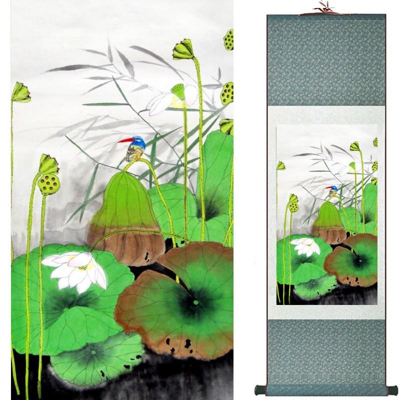 Chinese Art Scroll Painting Animal Birds And Flowers Ancient Silk Picture Wall Ideas 20466-Chinese Style Finds™