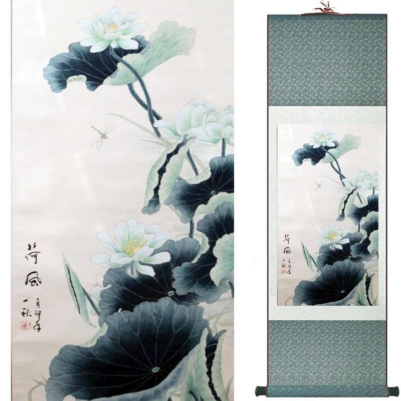 Chinese Art Scroll Painting Animal Birds And Flowers Ancient Silk Picture Wall Ideas 20470-Chinese Style Finds™