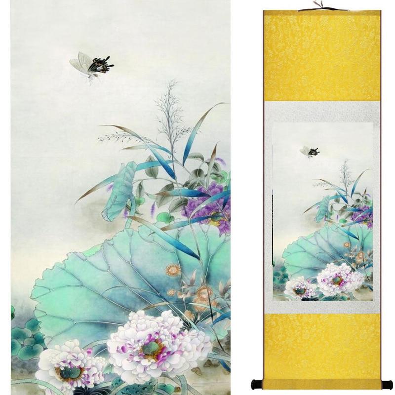 Chinese Art Scroll Painting Animal Birds And Flowers Ancient Silk Picture Wall Ideas 20474-Chinese Style Finds™