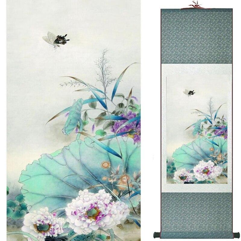 Chinese Art Scroll Painting Animal Birds And Flowers Ancient Silk Picture Wall Ideas 20474-Chinese Style Finds™