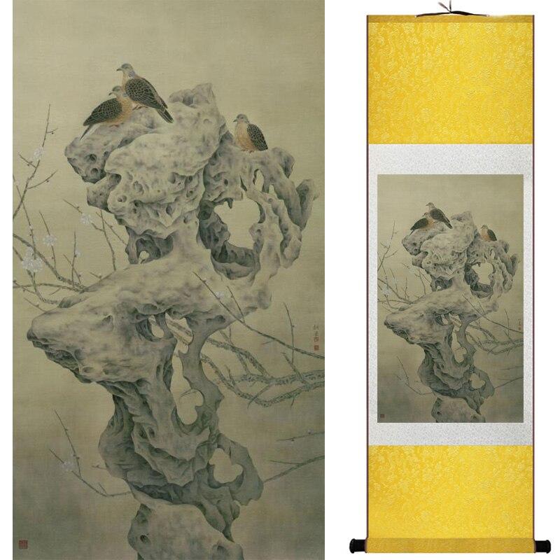 Chinese Art Scroll Painting Animal Horse Ancient Silk Picture Wall Ideas 15618-Chinese Style Finds™