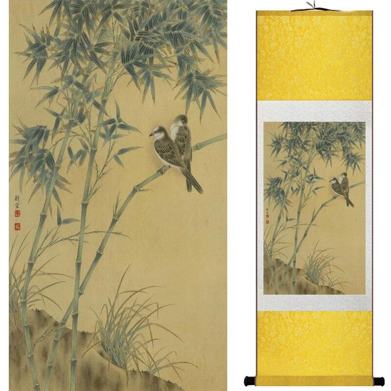 Chinese Art Scroll Painting Animal Horse Ancient Silk Picture Wall Ideas 15646-Chinese Style Finds™