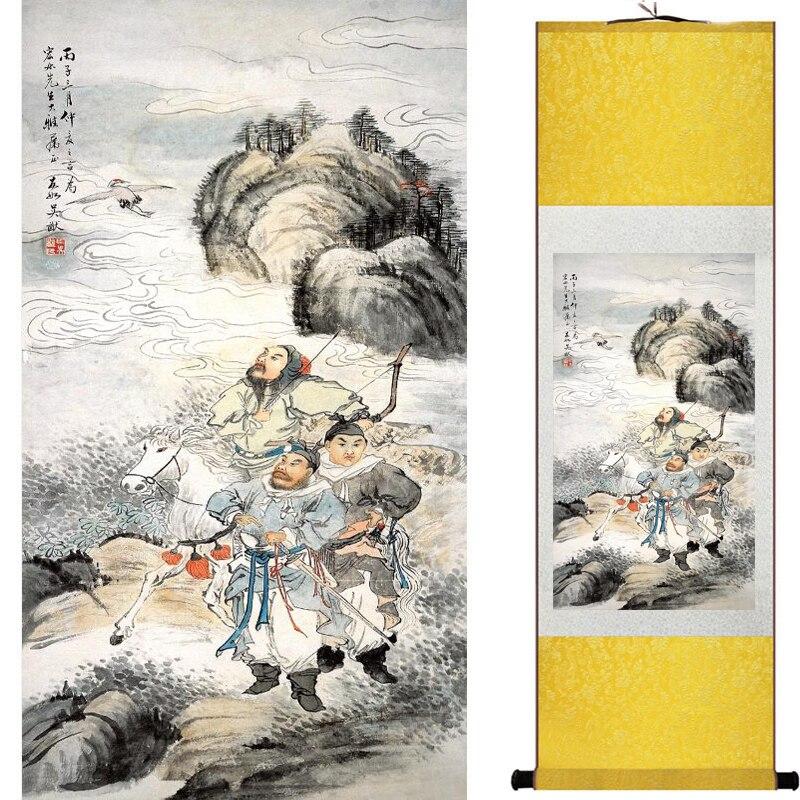 Chinese Art Scroll Painting Figure Ancient Silk Picture Wall Ideas 16558-Chinese Style Finds™