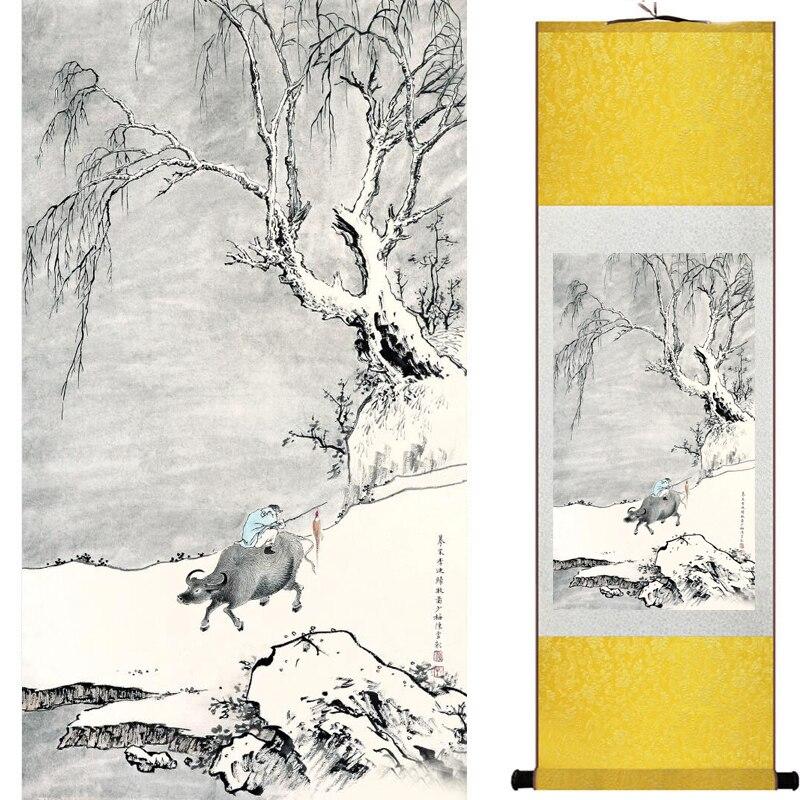 Chinese Art Scroll Painting Figure Ancient Silk Picture Wall Ideas 16566-Chinese Style Finds™