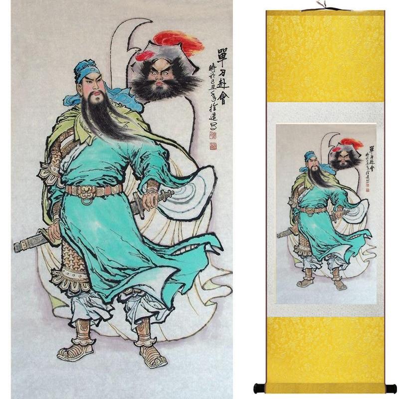 Chinese Art Scroll Painting Figure Ancient Silk Picture Wall Ideas 19722-Chinese Style Finds™