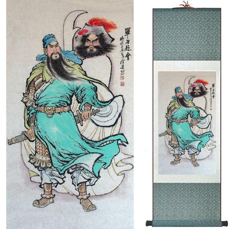 Chinese Art Scroll Painting Figure Ancient Silk Picture Wall Ideas 19722-Chinese Style Finds™