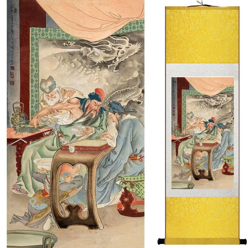 Chinese Art Scroll Painting Figure Ancient Silk Picture Wall Ideas 19730-Chinese Style Finds™