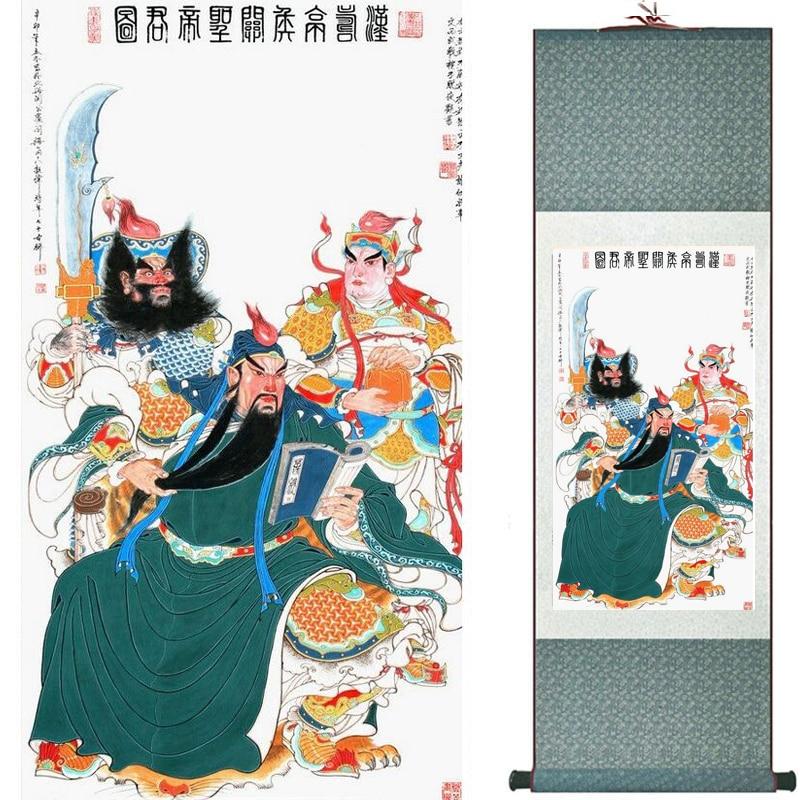 Chinese Art Scroll Painting Figure Ancient Silk Picture Wall Ideas 19738-Chinese Style Finds™