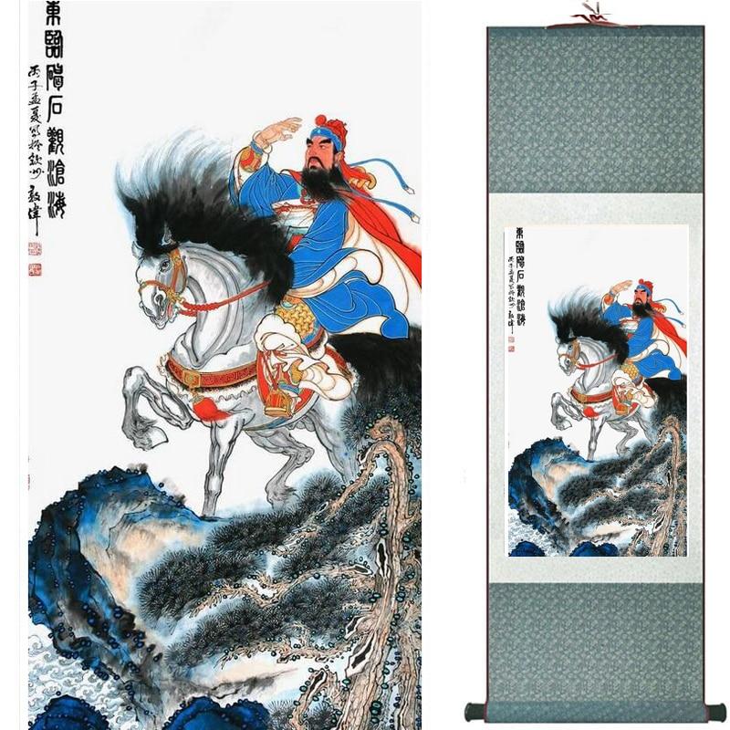 Chinese Art Scroll Painting Figure Ancient Silk Picture Wall Ideas 19762-Chinese Style Finds™