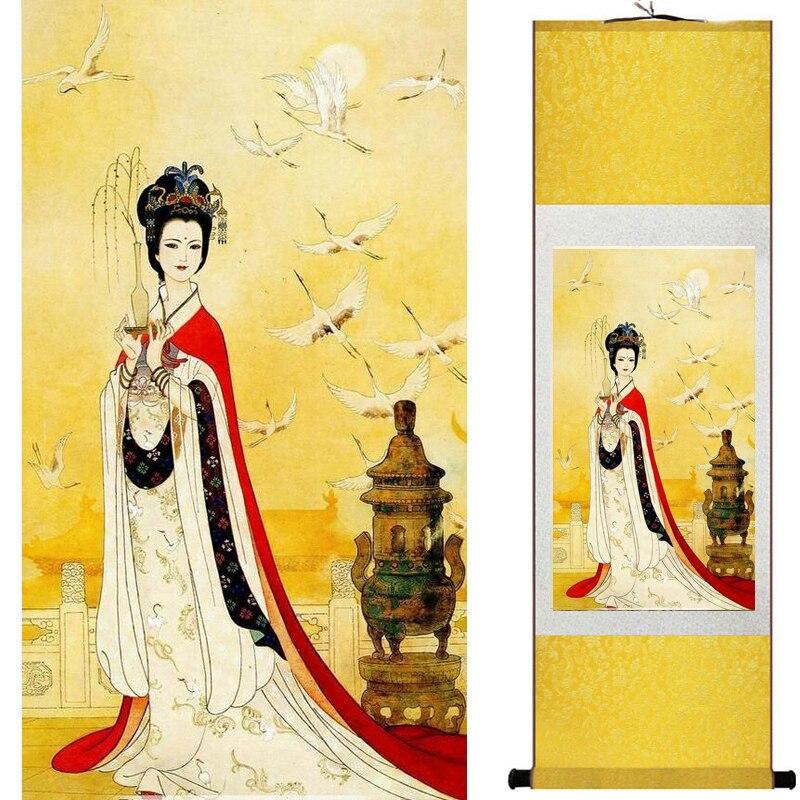 Chinese Art Scroll Painting Figure Ancient Silk Picture Wall Ideas 19790-Chinese Style Finds™