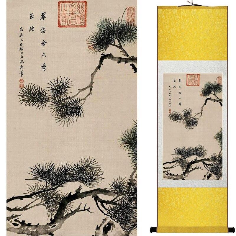 Chinese Art Scroll Painting Flower Ancient Silk Picture Wall Ideas 20638-Chinese Style Finds™