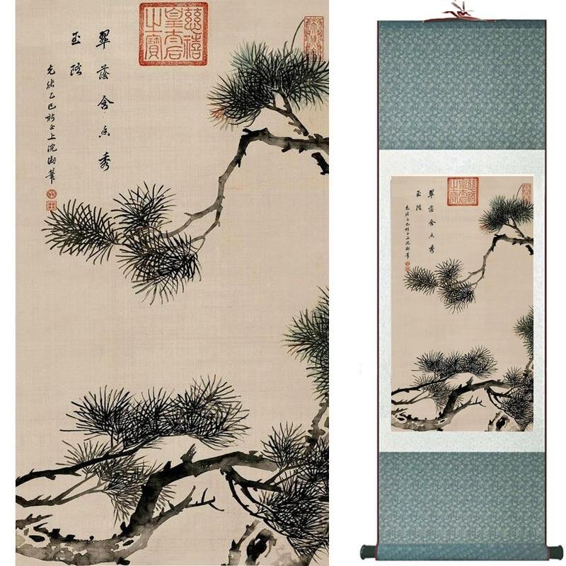 Chinese Art Scroll Painting Flower Ancient Silk Picture Wall Ideas 20638-Chinese Style Finds™