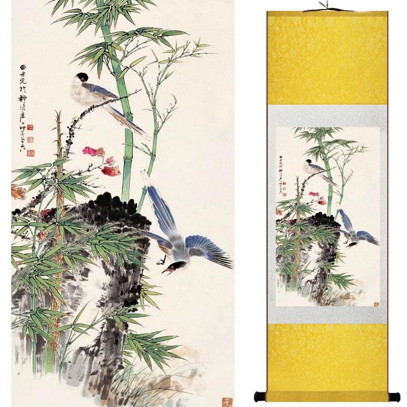 Chinese Art Scroll Painting Flowers Animal Birds Butterfly Ancient Silk Picture Wall Ideas 15748-Chinese Style Finds™