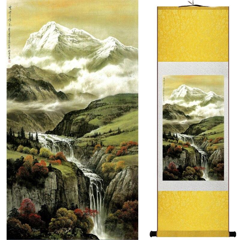 Chinese Art Scroll Painting Landscape Ancient Silk Picture Wall Ideas 16132-Chinese Style Finds™