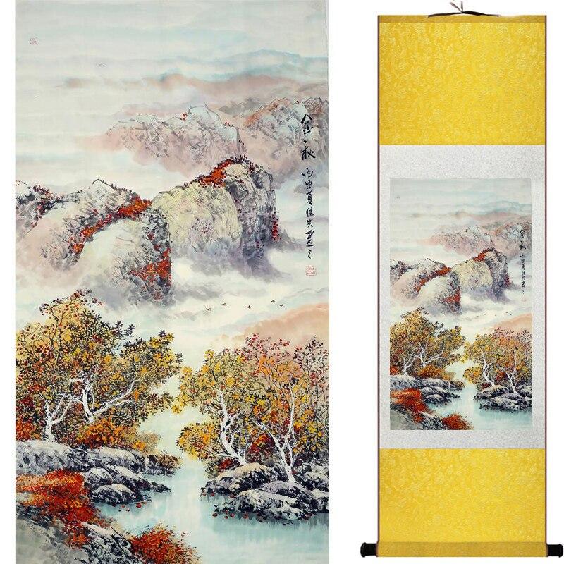 Chinese Art Scroll Painting Landscape Ancient Silk Picture Wall Ideas 16538-Chinese Style Finds™