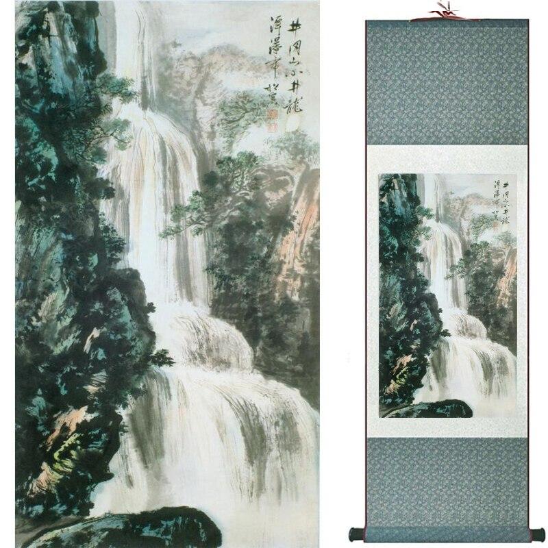 Chinese Art Scroll Painting Landscape Ancient Silk Picture Wall Ideas 16546-Chinese Style Finds™