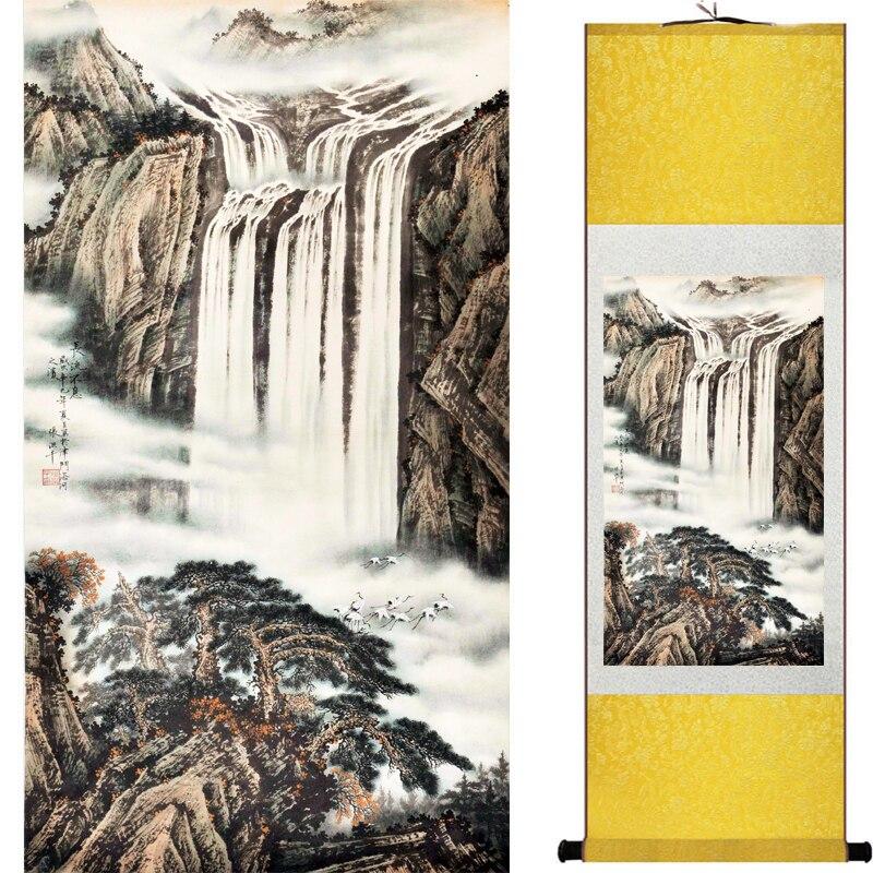 Chinese Art Scroll Painting Landscape Ancient Silk Picture Wall Ideas 16638-Chinese Style Finds™