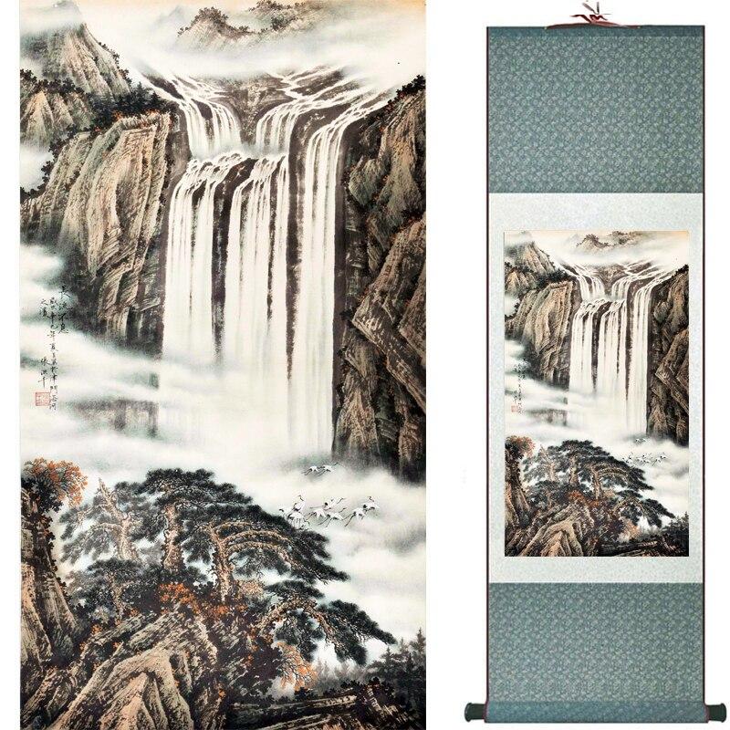 Chinese Art Scroll Painting Landscape Ancient Silk Picture Wall Ideas 16638-Chinese Style Finds™