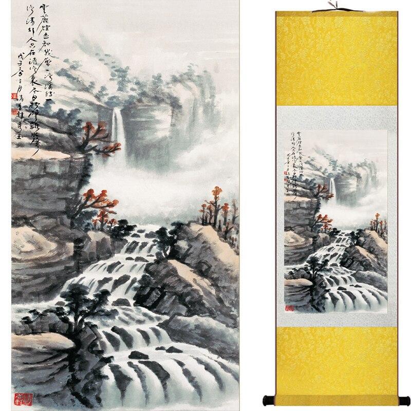 Chinese Art Scroll Painting Landscape Ancient Silk Picture Wall Ideas 16642-Chinese Style Finds™