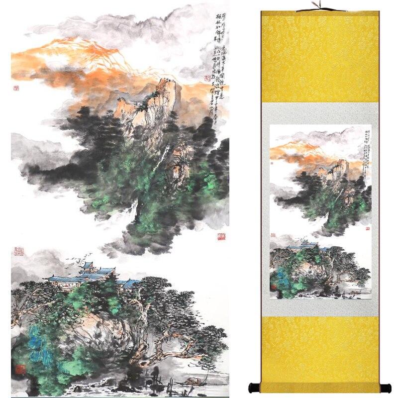 Chinese Art Scroll Painting Landscape Ancient Silk Picture Wall Ideas 16906-Chinese Style Finds™