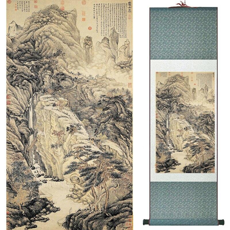 Chinese Art Scroll Painting Landscape Ancient Silk Picture Wall Ideas 17126-Chinese Style Finds™