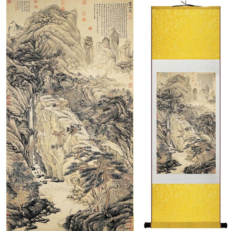 Chinese Art Scroll Painting Landscape Ancient Silk Picture Wall Ideas 17126-Chinese Style Finds™