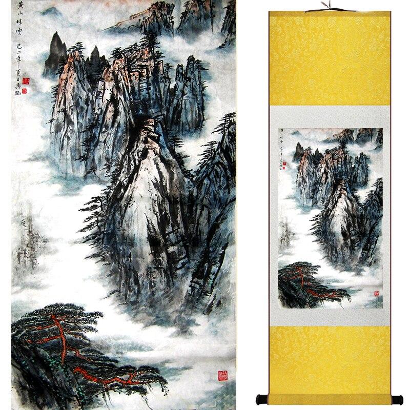 Chinese Art Scroll Painting Landscape Ancient Silk Picture Wall Ideas 17182-Chinese Style Finds™