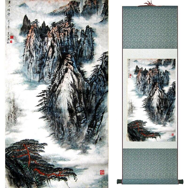 Chinese Art Scroll Painting Landscape Ancient Silk Picture Wall Ideas 17182-Chinese Style Finds™