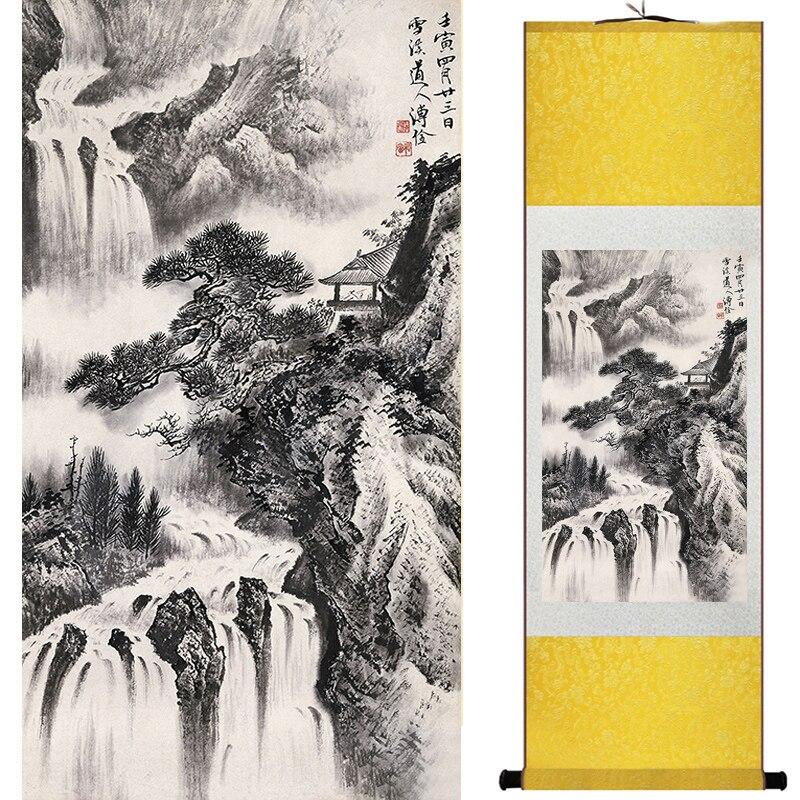 Chinese Art Scroll Painting Landscape Ancient Silk Picture Wall Ideas 17206-Chinese Style Finds™