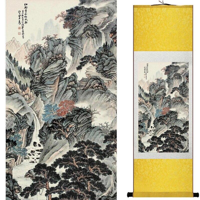 Chinese Art Scroll Painting Landscape Ancient Silk Picture Wall Ideas 17454-Chinese Style Finds™