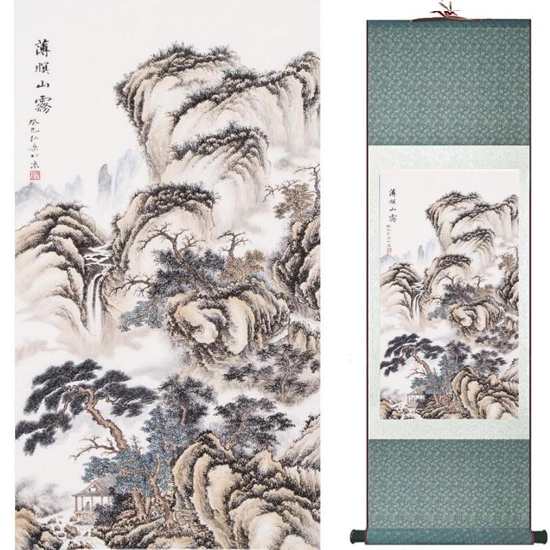 Chinese Art Scroll Painting Landscape Ancient Silk Picture Wall Ideas 18038-Chinese Style Finds™