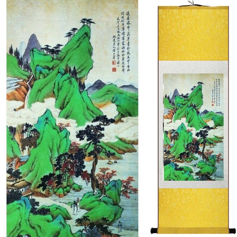 Chinese Art Scroll Painting Landscape Ancient Silk Picture Wall Ideas 18126-Chinese Style Finds™