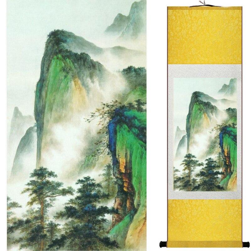 Chinese Art Scroll Painting Landscape Ancient Silk Picture Wall Ideas 18166-Chinese Style Finds™