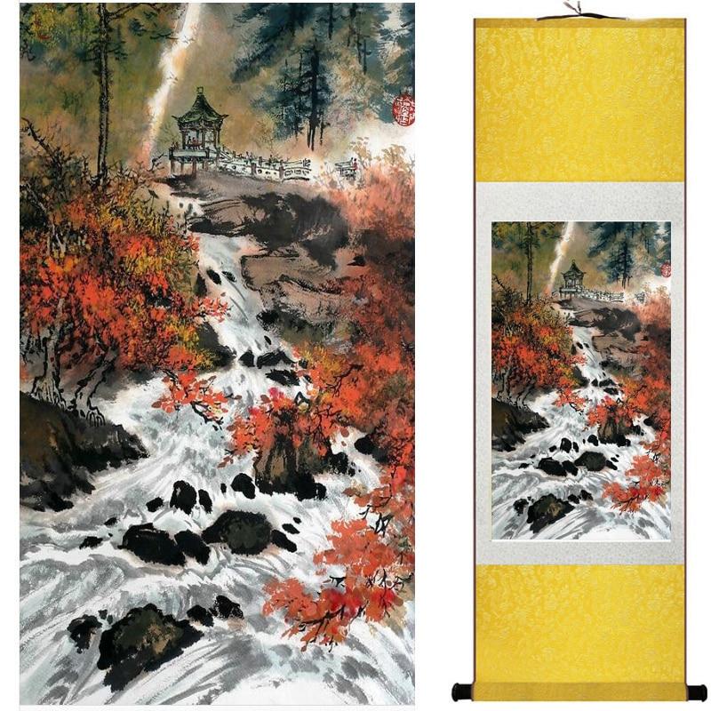 Chinese Art Scroll Painting Landscape Ancient Silk Picture Wall Ideas 18178-Chinese Style Finds™