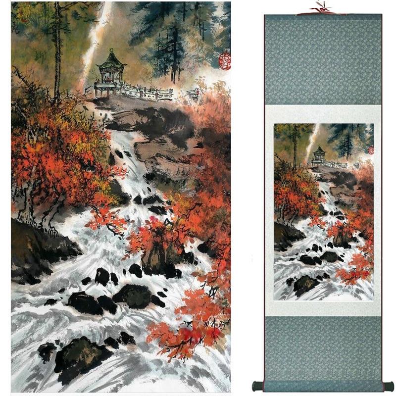 Chinese Art Scroll Painting Landscape Ancient Silk Picture Wall Ideas 18178-Chinese Style Finds™