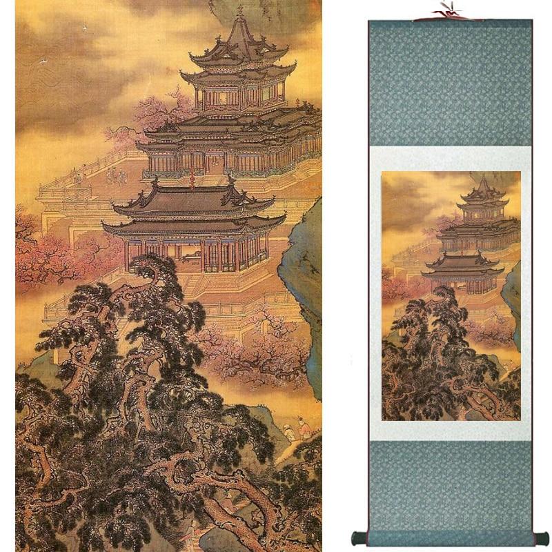 Chinese Art Scroll Painting Landscape Ancient Silk Picture Wall Ideas 18186-Chinese Style Finds™