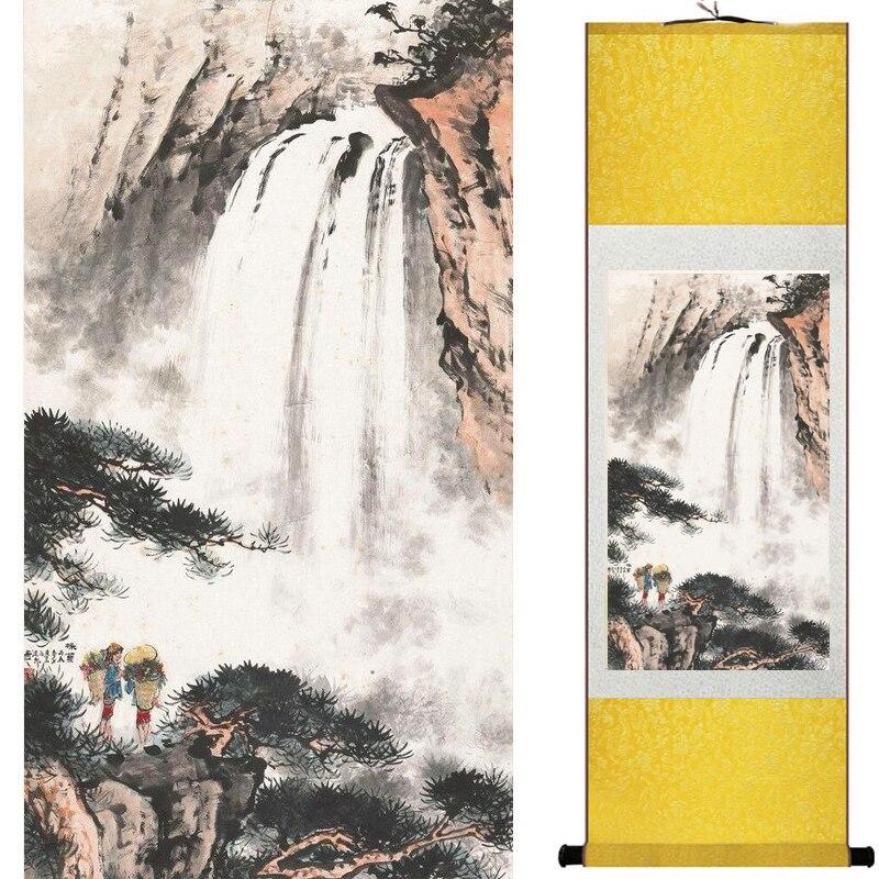 Chinese Art Scroll Painting Landscape Ancient Silk Picture Wall Ideas 18242-Chinese Style Finds™