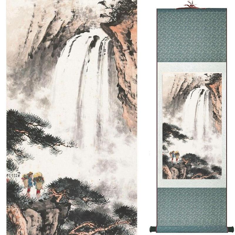 Chinese Art Scroll Painting Landscape Ancient Silk Picture Wall Ideas 18242-Chinese Style Finds™