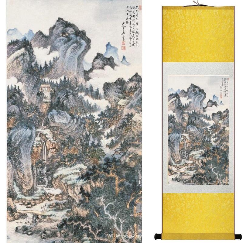 Chinese Art Scroll Painting Landscape Ancient Silk Picture Wall Ideas 18246-Chinese Style Finds™