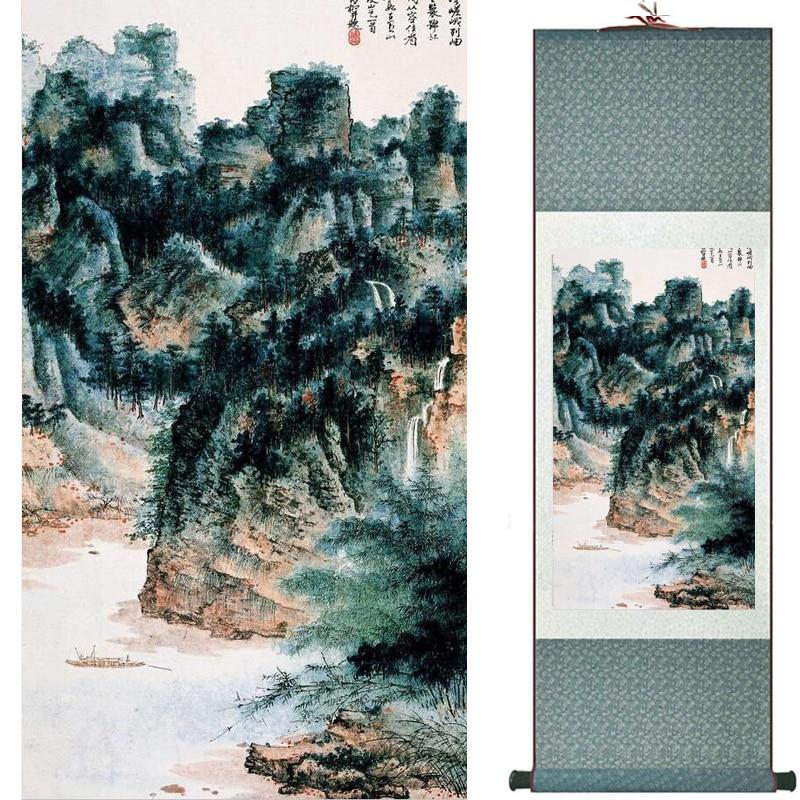 Chinese Art Scroll Painting Landscape Ancient Silk Picture Wall Ideas 18680-Chinese Style Finds™