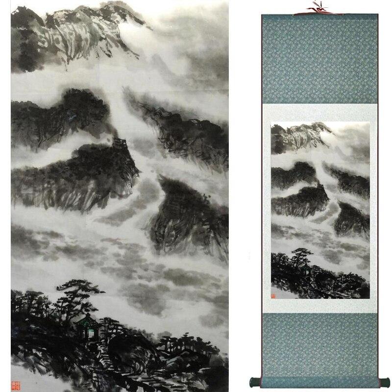 Chinese Art Scroll Painting Landscape Ancient Silk Picture Wall Ideas 18684-Chinese Style Finds™