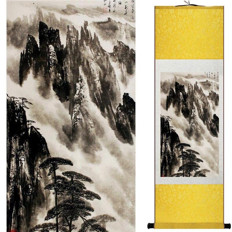 Chinese Art Scroll Painting Landscape Ancient Silk Picture Wall Ideas 18692-Chinese Style Finds™