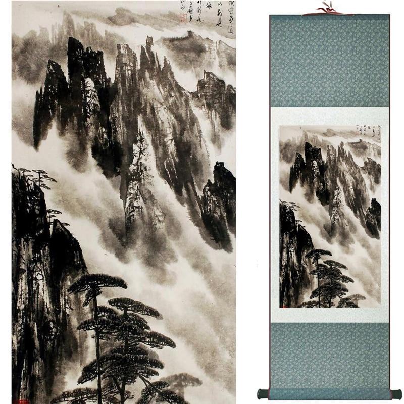 Chinese Art Scroll Painting Landscape Ancient Silk Picture Wall Ideas 18692-Chinese Style Finds™