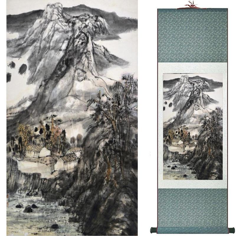 Chinese Art Scroll Painting Landscape Ancient Silk Picture Wall Ideas 18696-Chinese Style Finds™