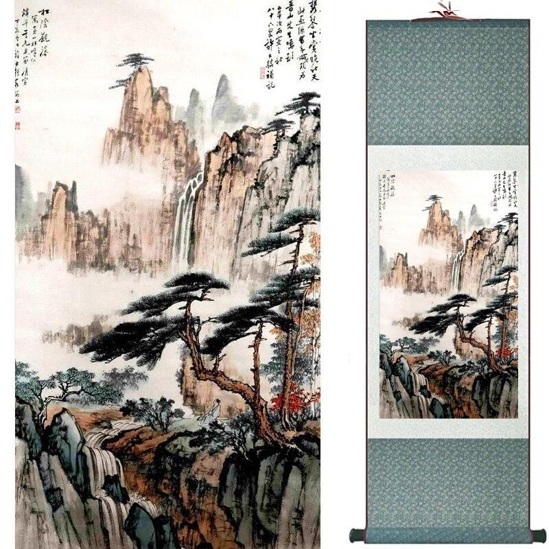 Chinese Art Scroll Painting Landscape Ancient Silk Picture Wall Ideas 18700-Chinese Style Finds™