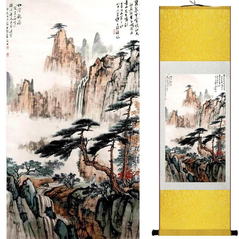 Chinese Art Scroll Painting Landscape Ancient Silk Picture Wall Ideas 18700-Chinese Style Finds™