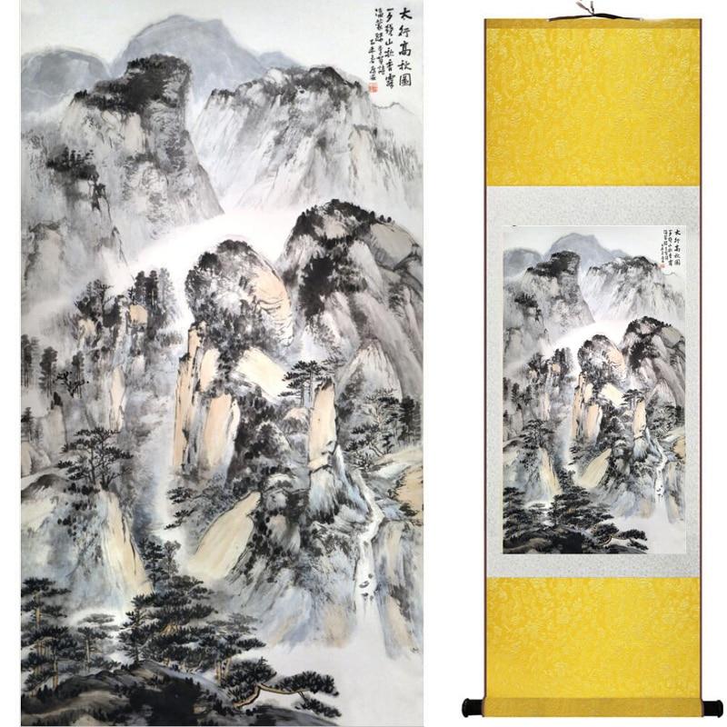 Chinese Art Scroll Painting Landscape Ancient Silk Picture Wall Ideas 18704-Chinese Style Finds™