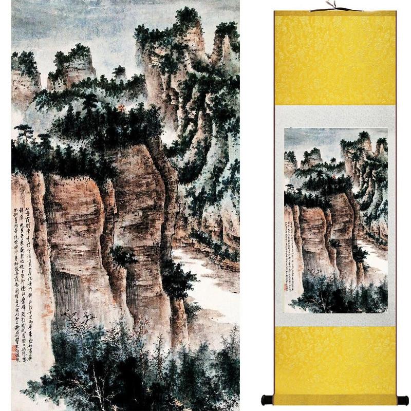 Chinese Art Scroll Painting Landscape Ancient Silk Picture Wall Ideas 18708-Chinese Style Finds™