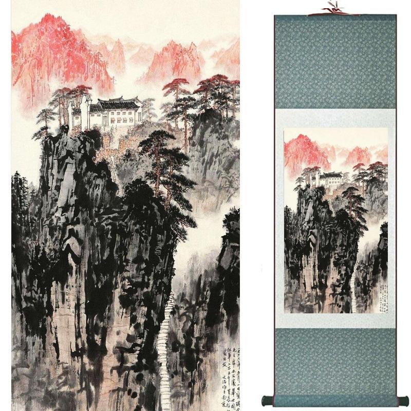 Chinese Art Scroll Painting Landscape Ancient Silk Picture Wall Ideas 19056-Chinese Style Finds™